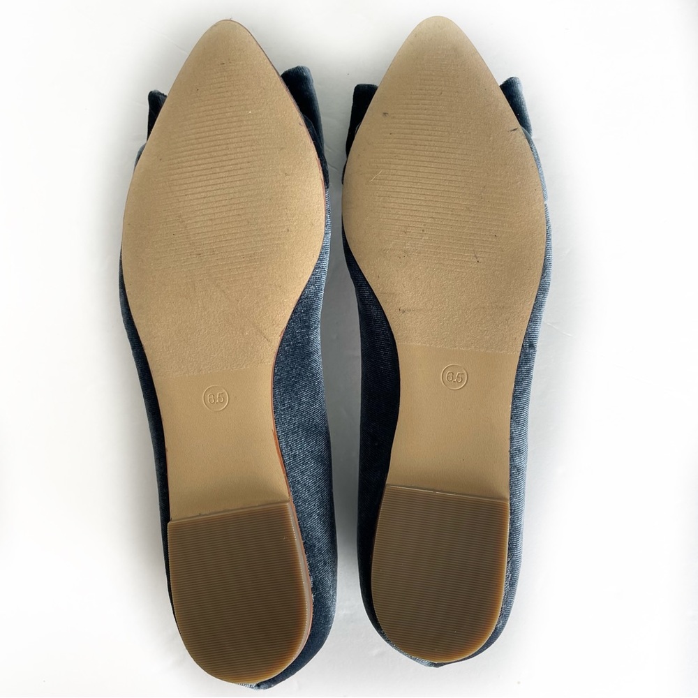 Loft Blue Velvet Bow Flats - Picture 8 of 8